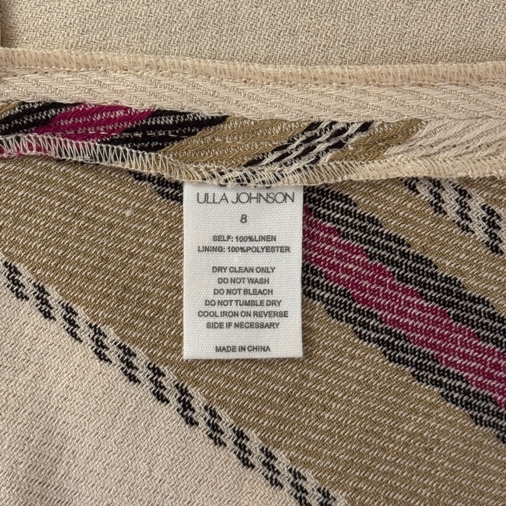 Ulla Johnson Maxi Linen Cut-Out Caterina Striped Dress - Picture 7 of 7